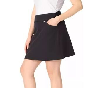 Greg Norman Women's Golf Skort Black Size Large NWT Play Dry Fabric